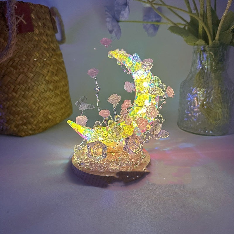 Water Moon Butterfly Small Night Lamp Atmosphere Handicraft DIY Material PrestigePearls