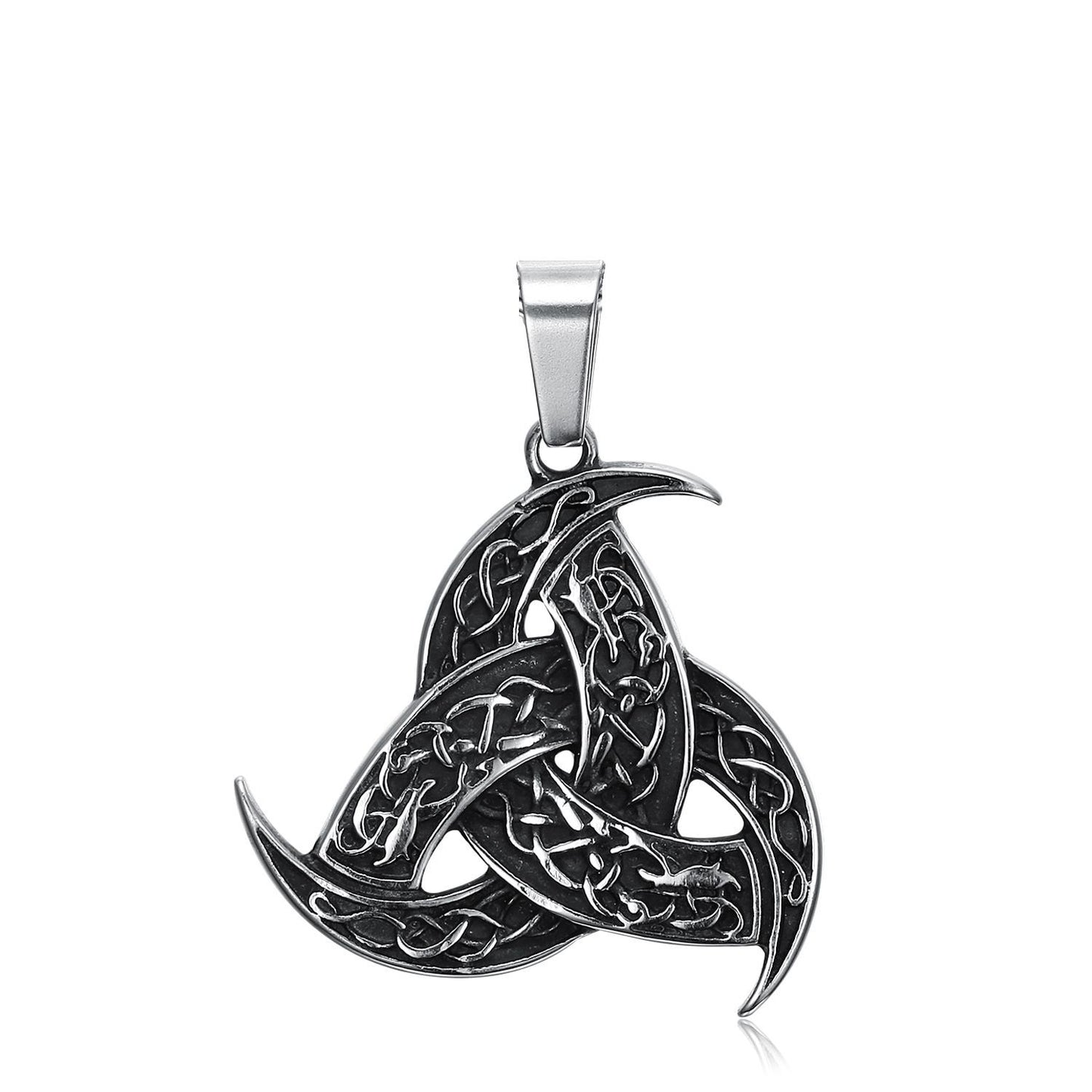 Norse Viking Legend Odin Horn And Dragon Pendant Necklace - prestigepearls