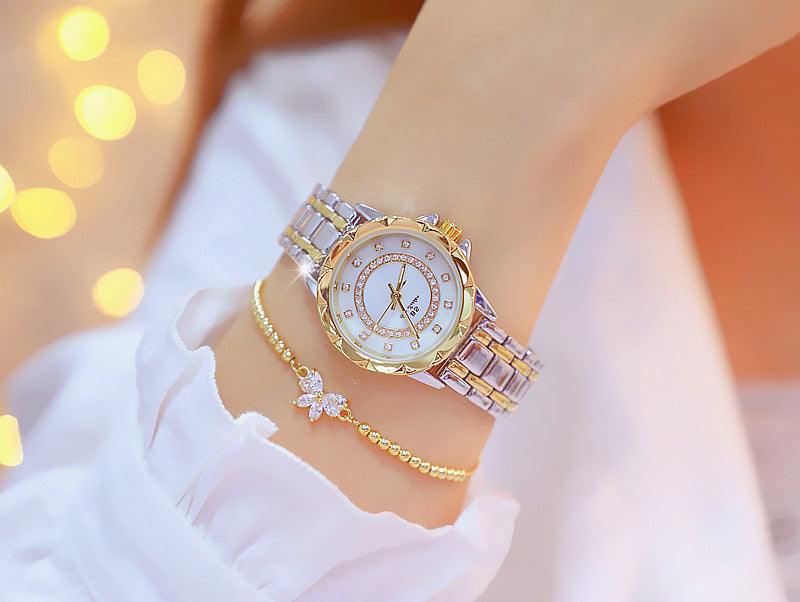 BEE SISTEN 1506 001__ Linked watch full diamond female watch PrestigePearls