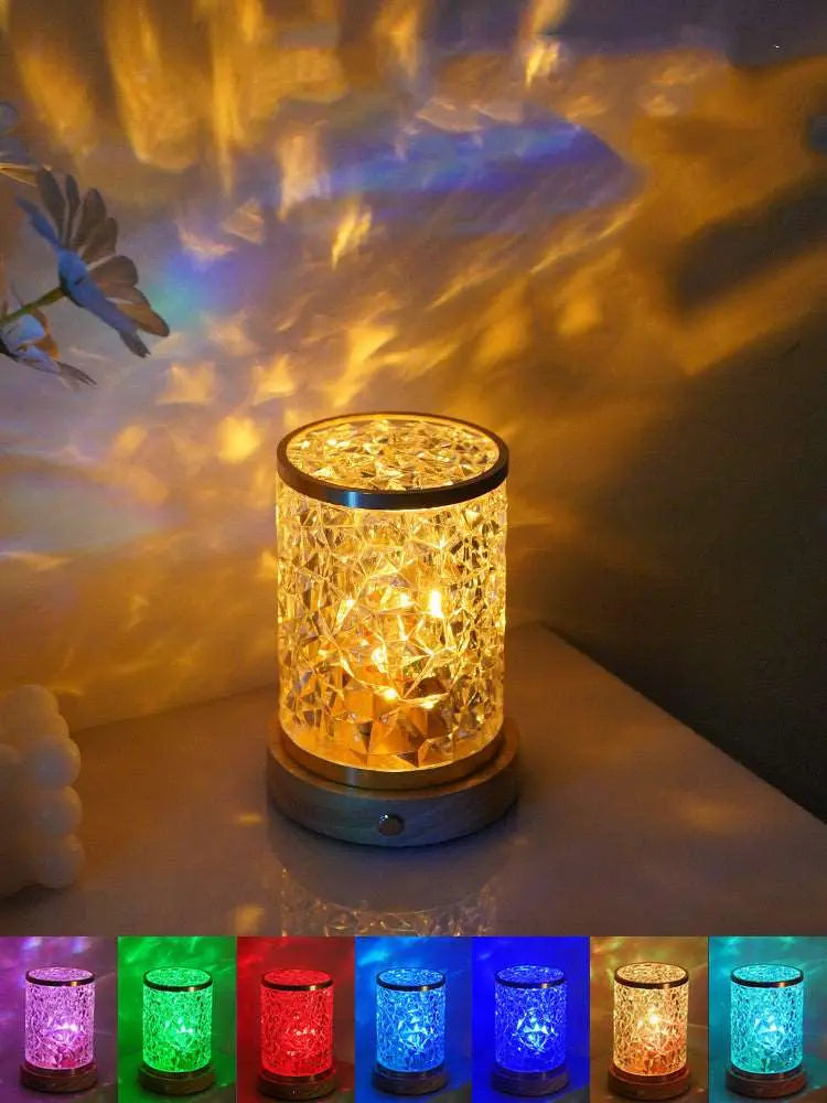 Rotating Water Ripple Small Night Light Bedroom Headboard Romantic Atmosphere - prestigepearls