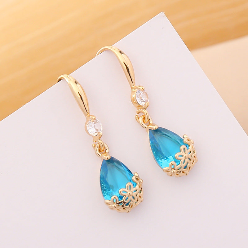 Multicolor Zircon Drop Earrings Women Fashion Long Earrings PrestigePearls