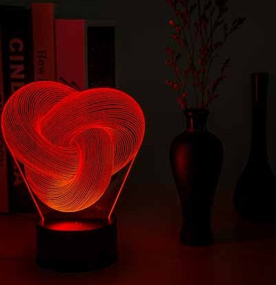 Twist Abstract LED 3D Night Light Touch Colorful Acrylic 3D Table Lamp Decoration Lighting Baby Sleeping Mood Lamp Best Gift PrestigePearls