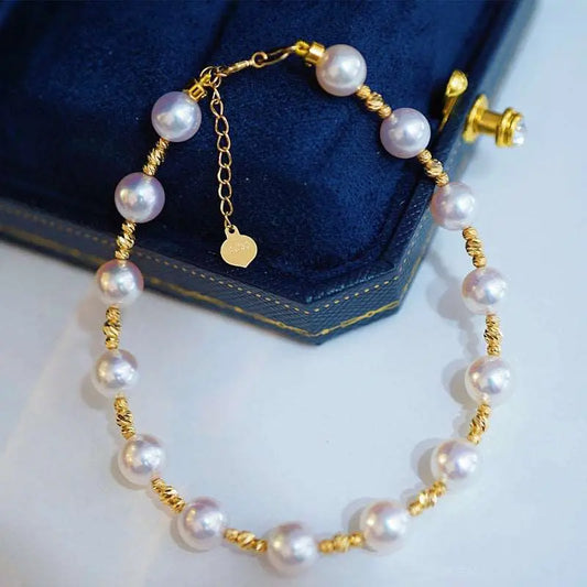 Aurora Akoya Pearl Bracelet_ Italian Ins Wind Akoya Sea Pearl Bracelet