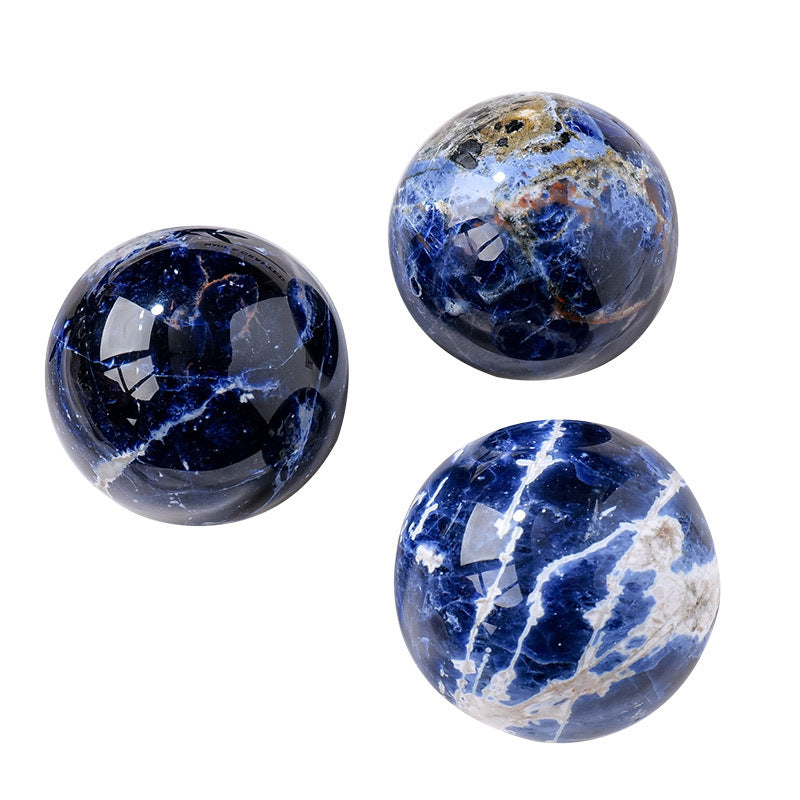 Natural Crystal Blue Stone Crystal Ball Ornaments - prestigepearls