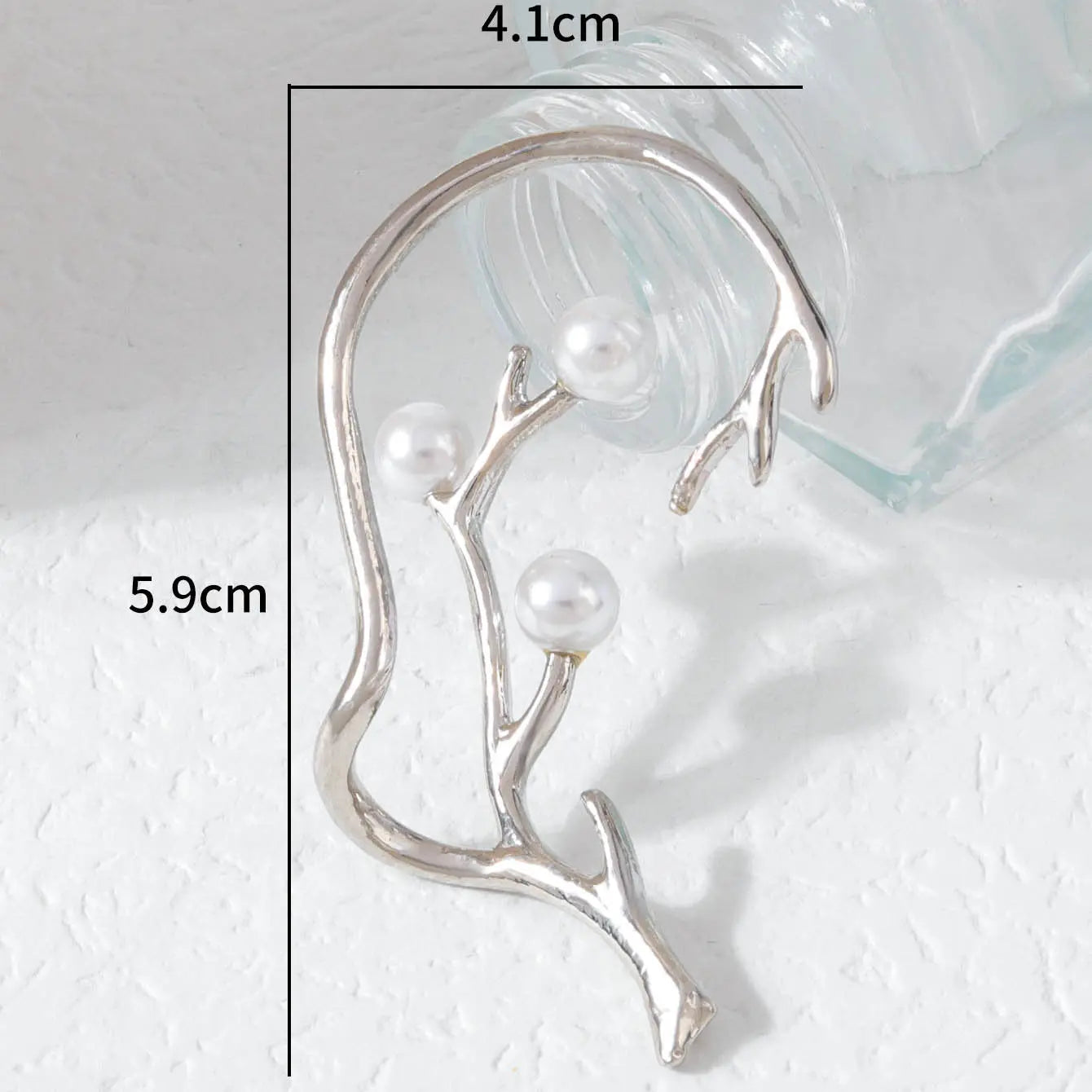 Ear Clip Around Ear Antlers Female Elf Pearl - prestigepearls