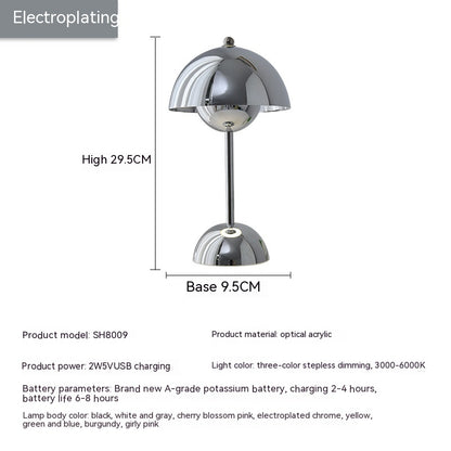 GlowBud- Rechargeable Bud Atmosphere Table Lamp Bedside Decorative Lamp PrestigePearls