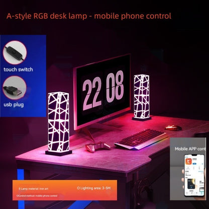 Simple Table Lamp Bedroom Bedside Desk Sofa Colorful E-sports Room Ambience Light PrestigePearls