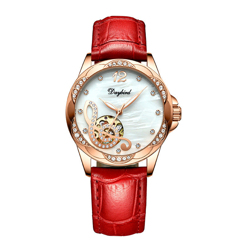 Female hollow automatic mechanical watch PrestigePearls