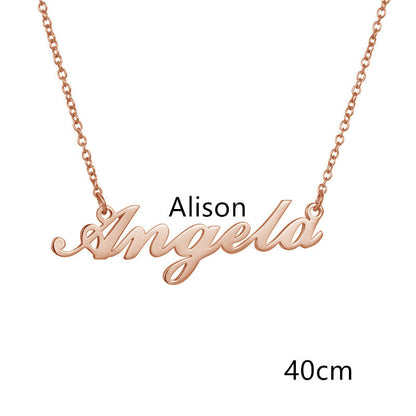 Necklace Alloy Pendant Font Fascinating Pendant Custom Name Necklace Personalized Necklace PrestigePearls