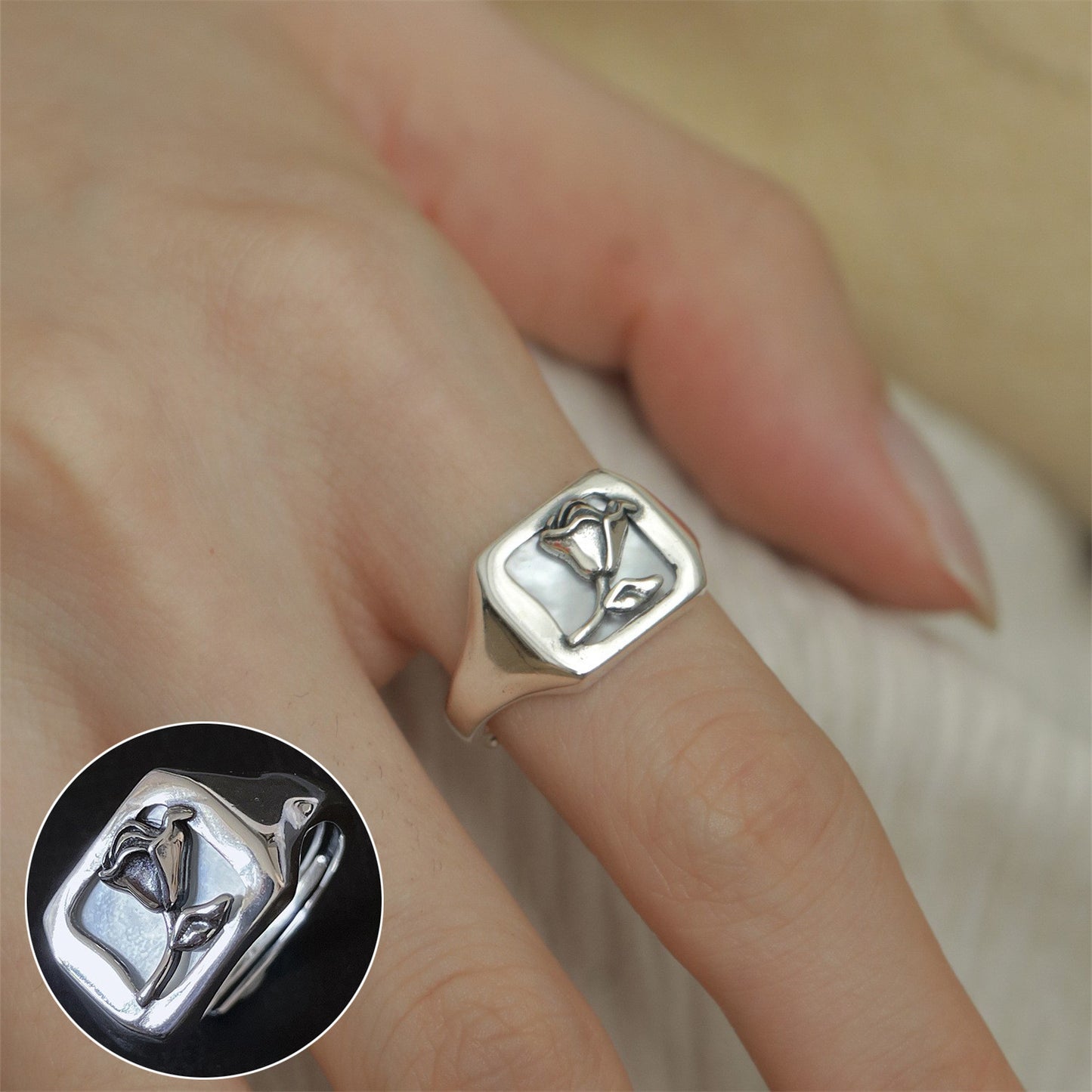 Retro With Opening Ring - prestigepearls