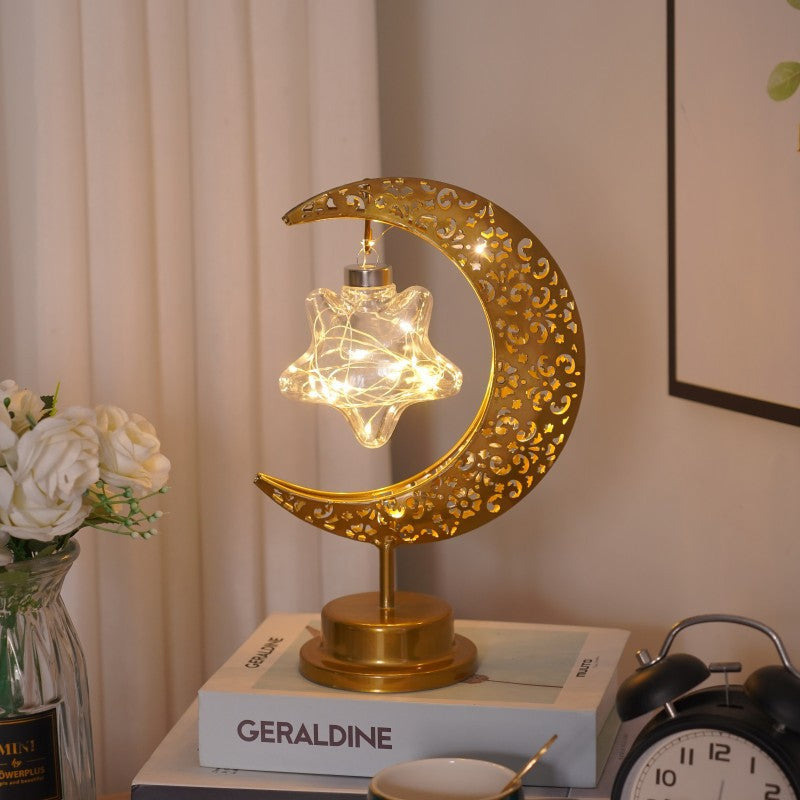 Luminova- LED Modeling Lamp Creative Personality Iron Moon star - Prestige Pearls