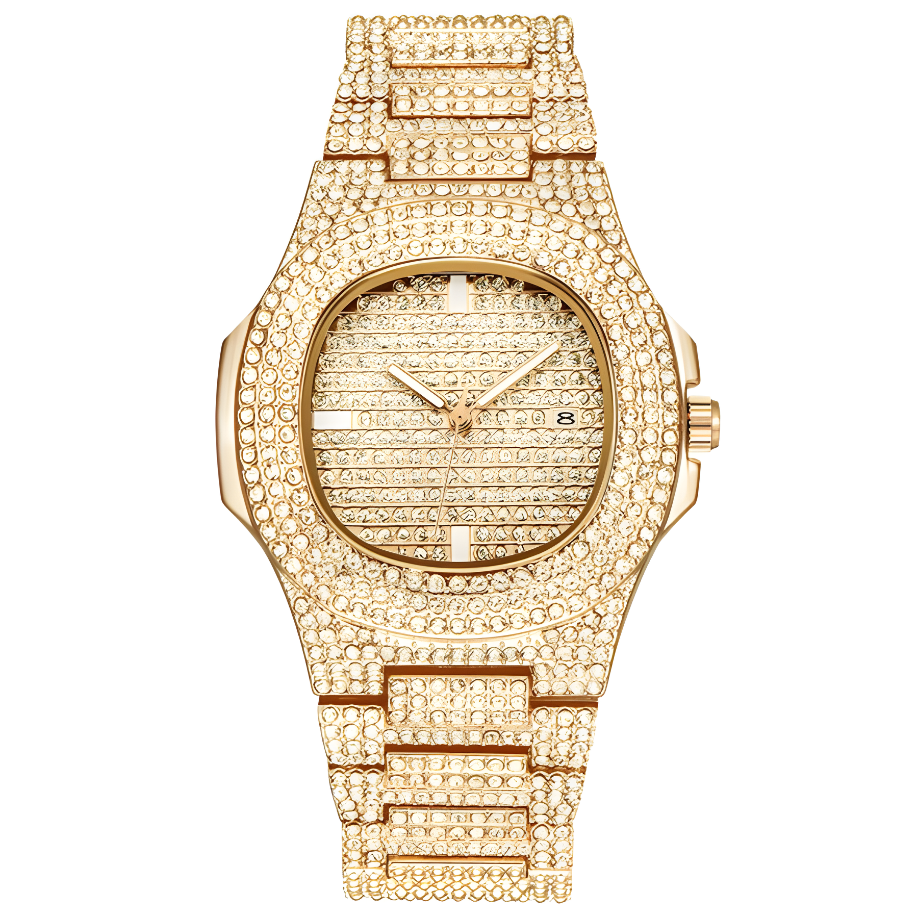 ICE-Out Bling Diamond Luxury Watch Men Gold Hi - Prestige Pearls