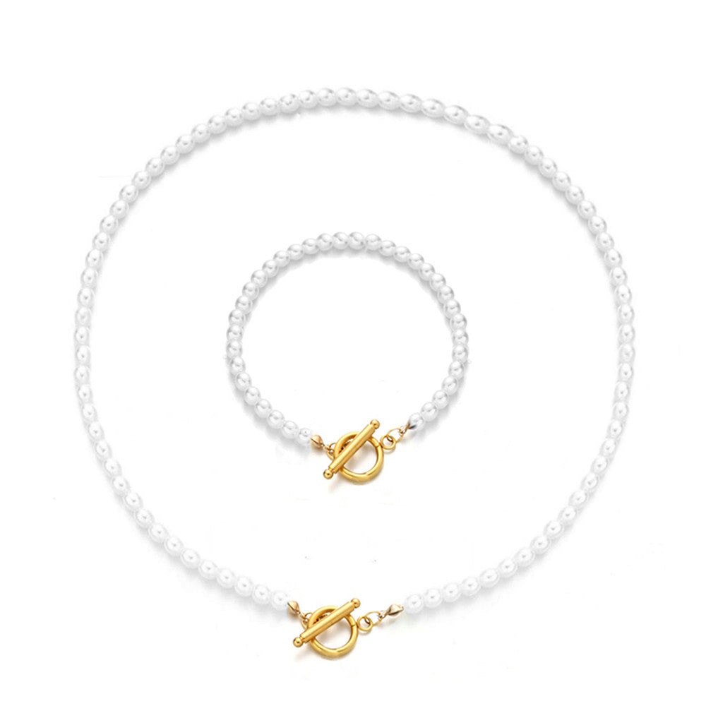 Pearl Chain Bracelet And Necklace Set PrestigePearls