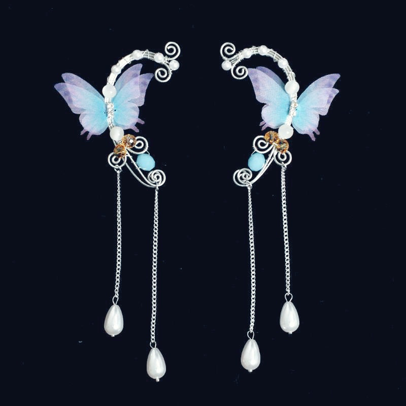 Butterfly tassel personalized earrings PrestigePearls