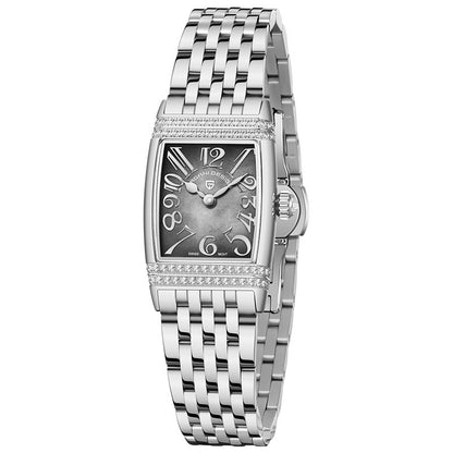 Women's Fashion Shell Face Square Quartz Watch With Diamonds PrestigePearls