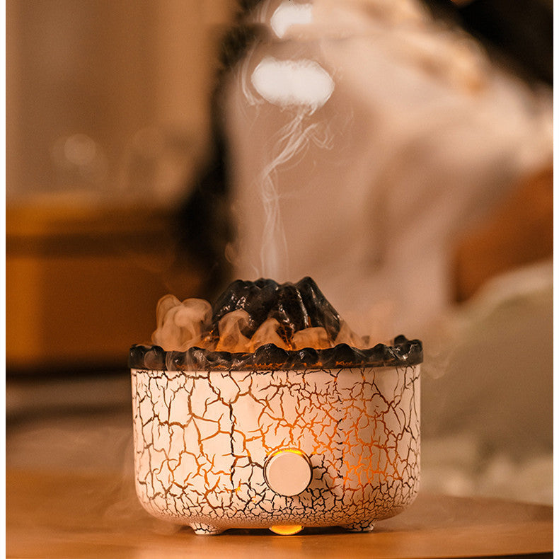 New Creative Volcano Humidifier Aromatherapy Machine Spray Jellyfish Air Flame Humidifier Diffuser - Prestige Pearls