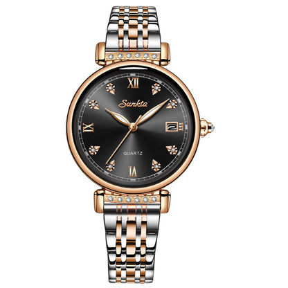 SUNKTA ladies quartz watch waterproof watch PrestigePearls