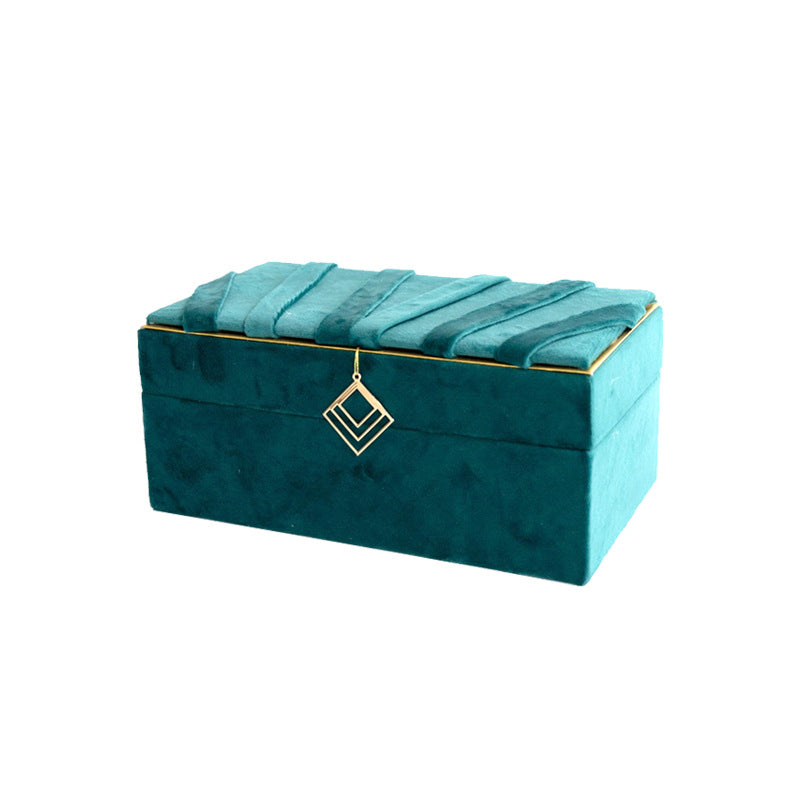 Jewelry Box Storage Box Flannel Jewelry Desktop Storage Box PrestigePearls