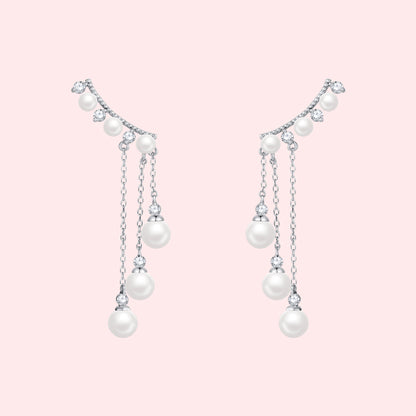 Long High Profile Tassel Pearl Eardrop Earring PrestigePearls