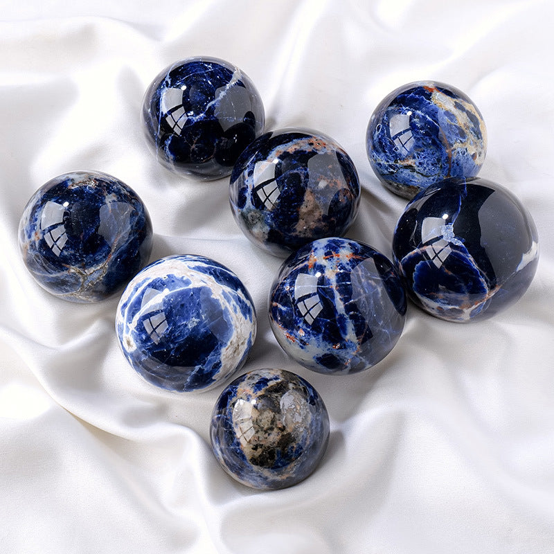 Natural Crystal Blue Stone Crystal Ball Ornaments - prestigepearls