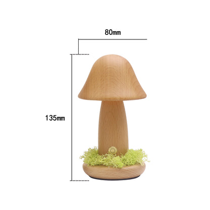 Twisted Mushroom Night Warm Light Touch Bedroom Bedhead Night Light Beech Wood LED USB Decorative Atmosphere Lamps Home Decor PrestigePearls