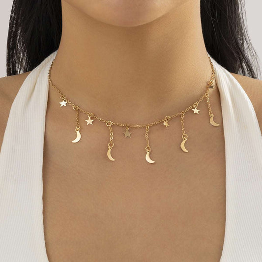 Chic Starlight Chain Necklace__ Simple Metal Chain Necklace For Women