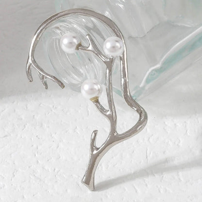 Ear Clip Around Ear Antlers Female Elf Pearl - prestigepearls