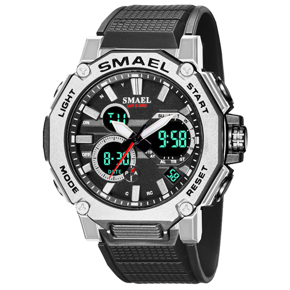 SMAEL s8047--Double Display Waterproof Luminous Sports Electronic Watch PrestigePearls