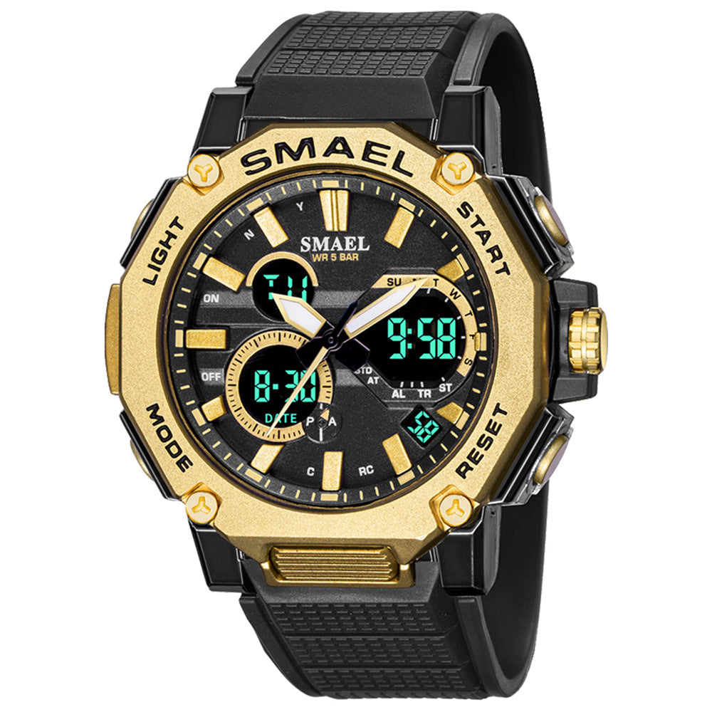 SMAEL s8047--Double Display Waterproof Luminous Sports Electronic Watch PrestigePearls