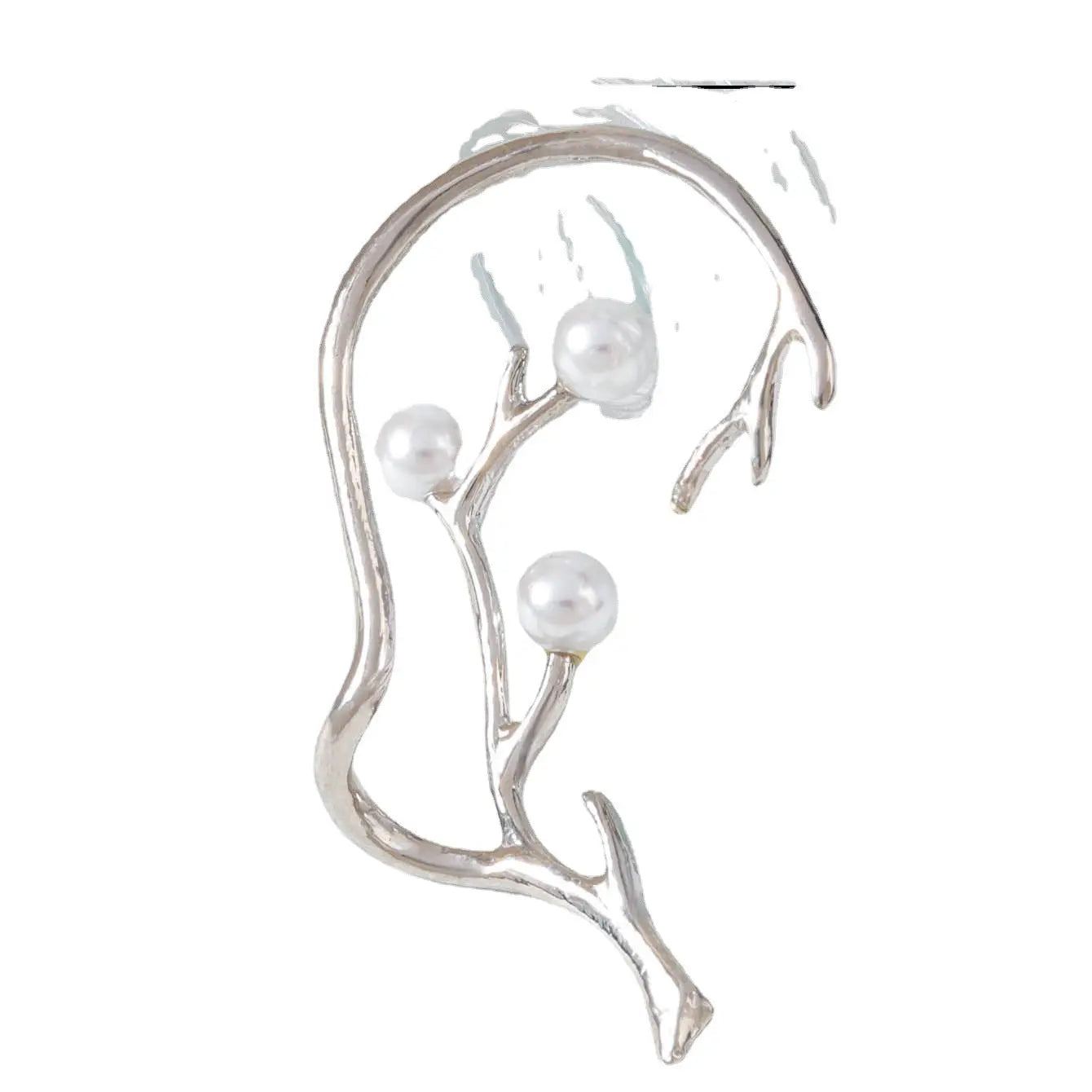 Ear Clip Around Ear Antlers Female Elf Pearl - prestigepearls