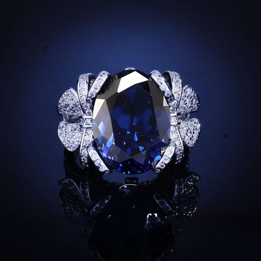 Bow Design Royal Sapphire Ring