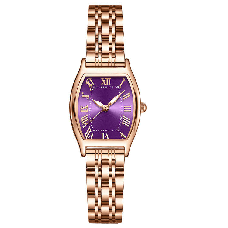 RoseAura Elegance Steel Timepiece__ Women's Fashion Simple Rose Gold Steel Watch PrestigePearls