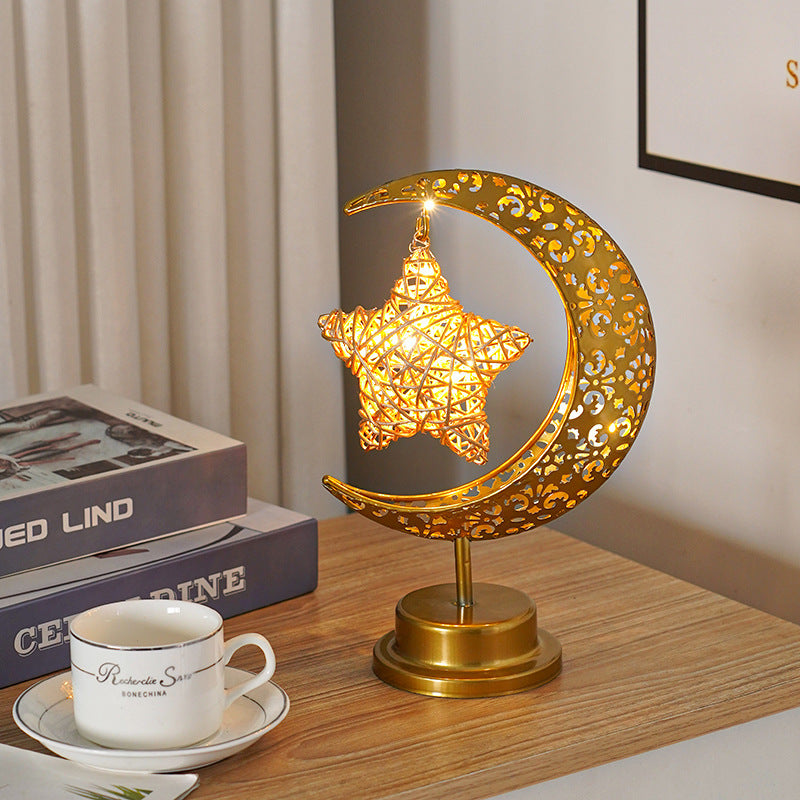 Luminova- LED Modeling Lamp Creative Personality Iron Moon star - Prestige Pearls