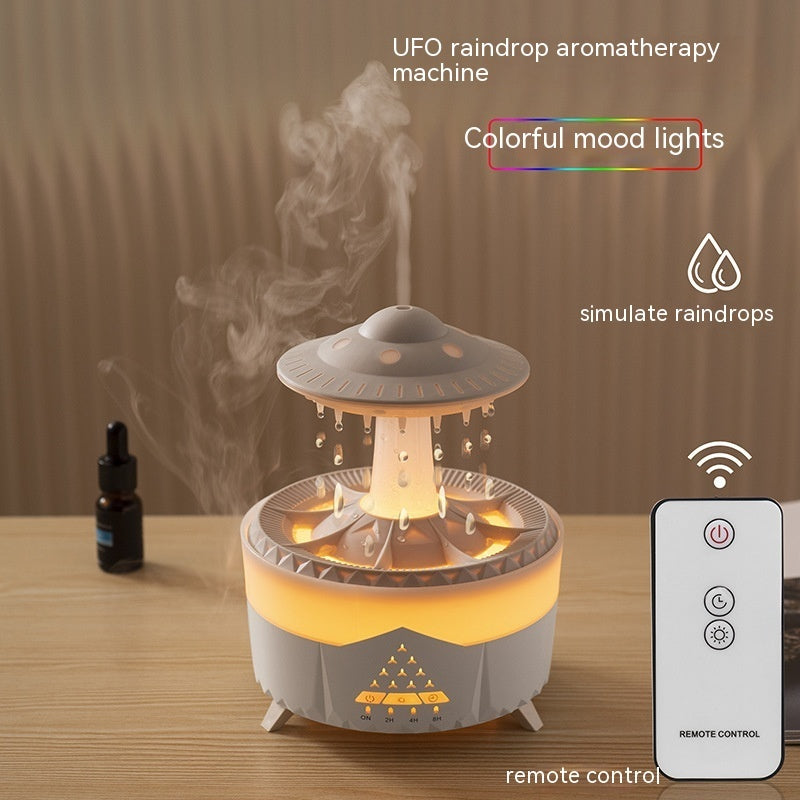 New UFO Raindrop Humidifier Water Drop Air Humidifier USB Aromatherapy Essential Oils Aroma Air Diffuser Household Mist Maker Home Decor PrestigePearls