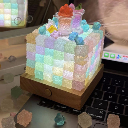 Crystal Luminous Cube Sugar Led Small Night Lamp Handmade Diy Gift PrestigePearls