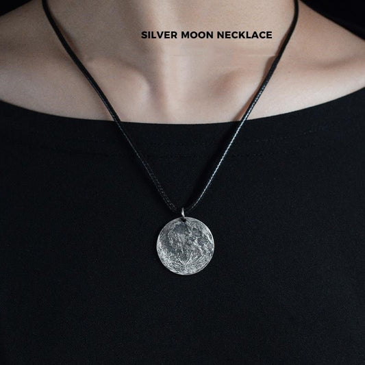 Creative 925 Sterling Silver Moon Pendant Necklace PrestigePearls