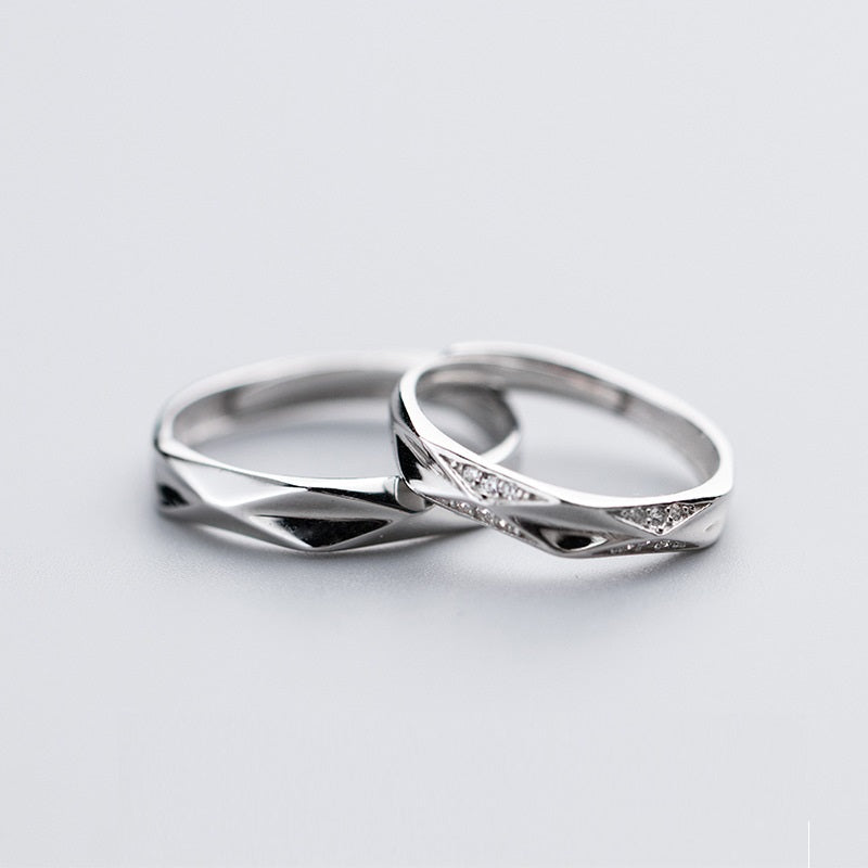 S925 Silver Couple For Men And Women Couple Rings - prestigepearls