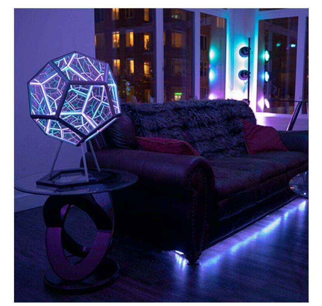 Eternal Glow Night Sphere- Creative Cool Infinite Dodecahedral Night Light - Prestige Pearls