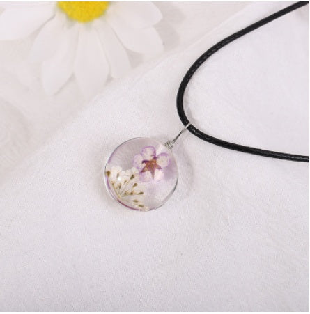 Dried Flower Starry Necklace Time Gemstone Necklace PrestigePearls