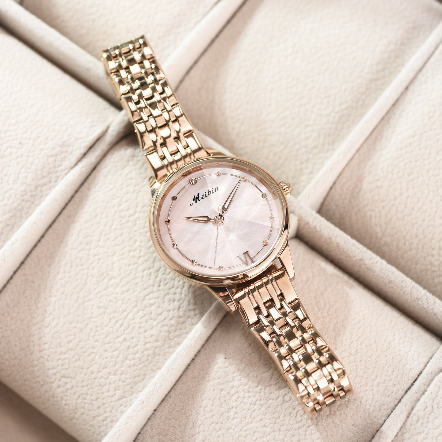 MCBIN__ Women Watches Luxury Brand Quartz Diamond PrestigePearls