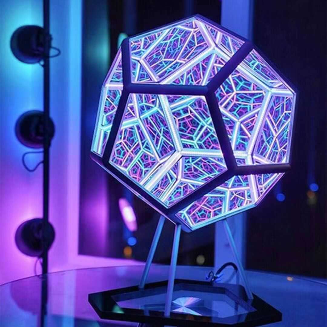 Eternal Glow Night Sphere- Creative Cool Infinite Dodecahedral Night Light - Prestige Pearls