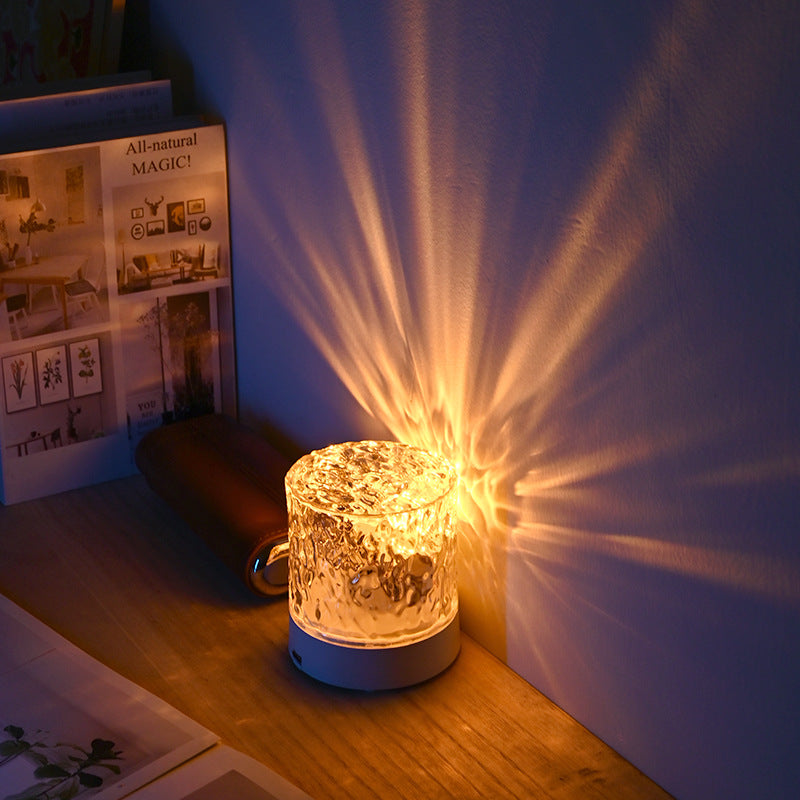 Water Ripple Rotating Projection Ambient Night Light - prestigepearls