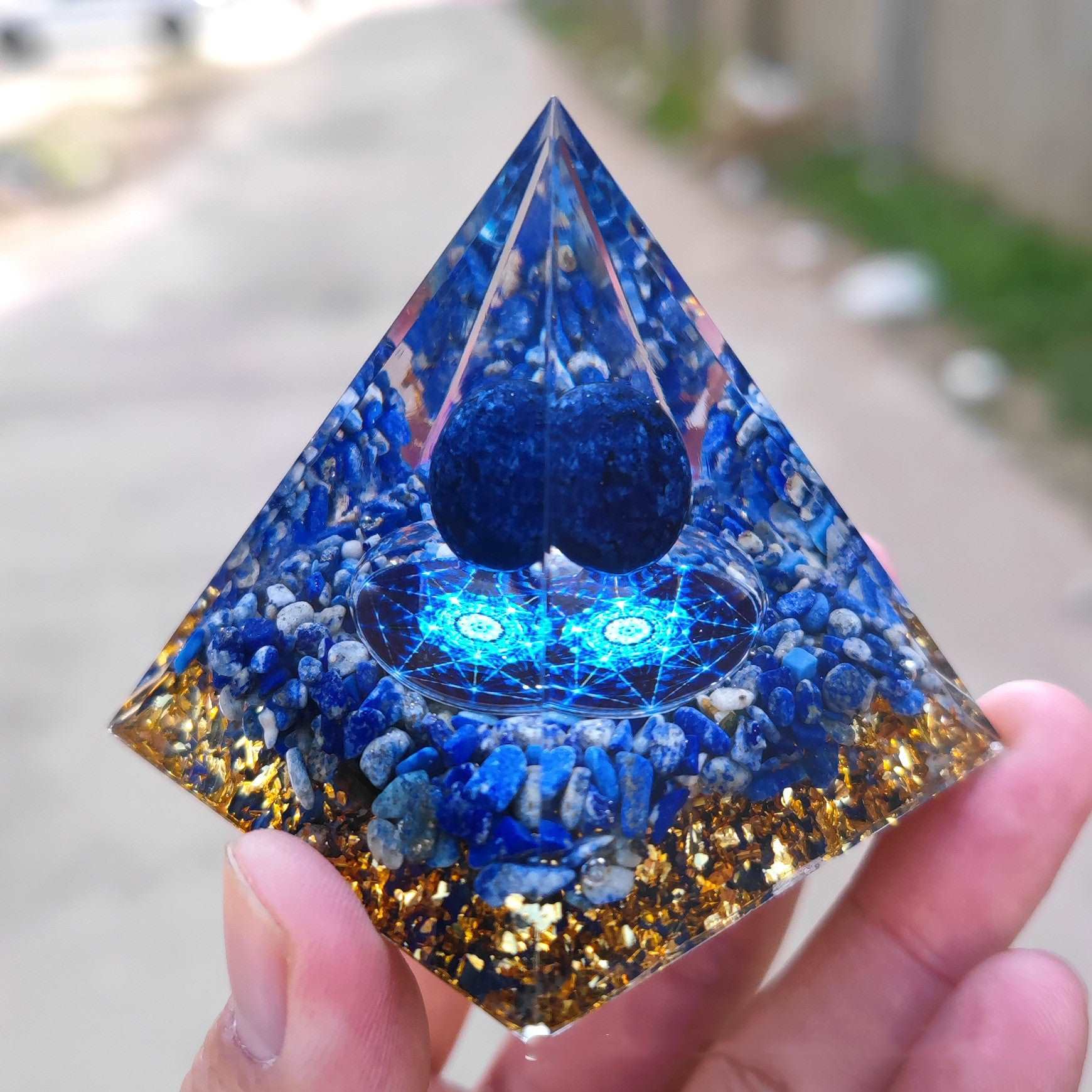 Broken Stone Pyramid Home Crafts Resin Ornaments