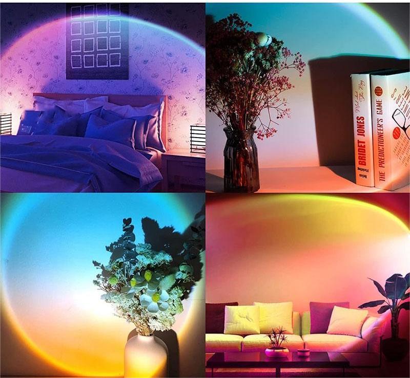 Sunset Projection Lamp Rainbow Atmosphere Night Light - prestigepearls