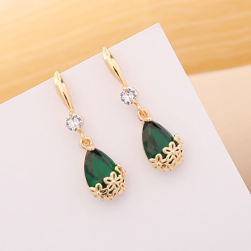 Multicolor Zircon Drop Earrings Women Fashion Long Earrings PrestigePearls