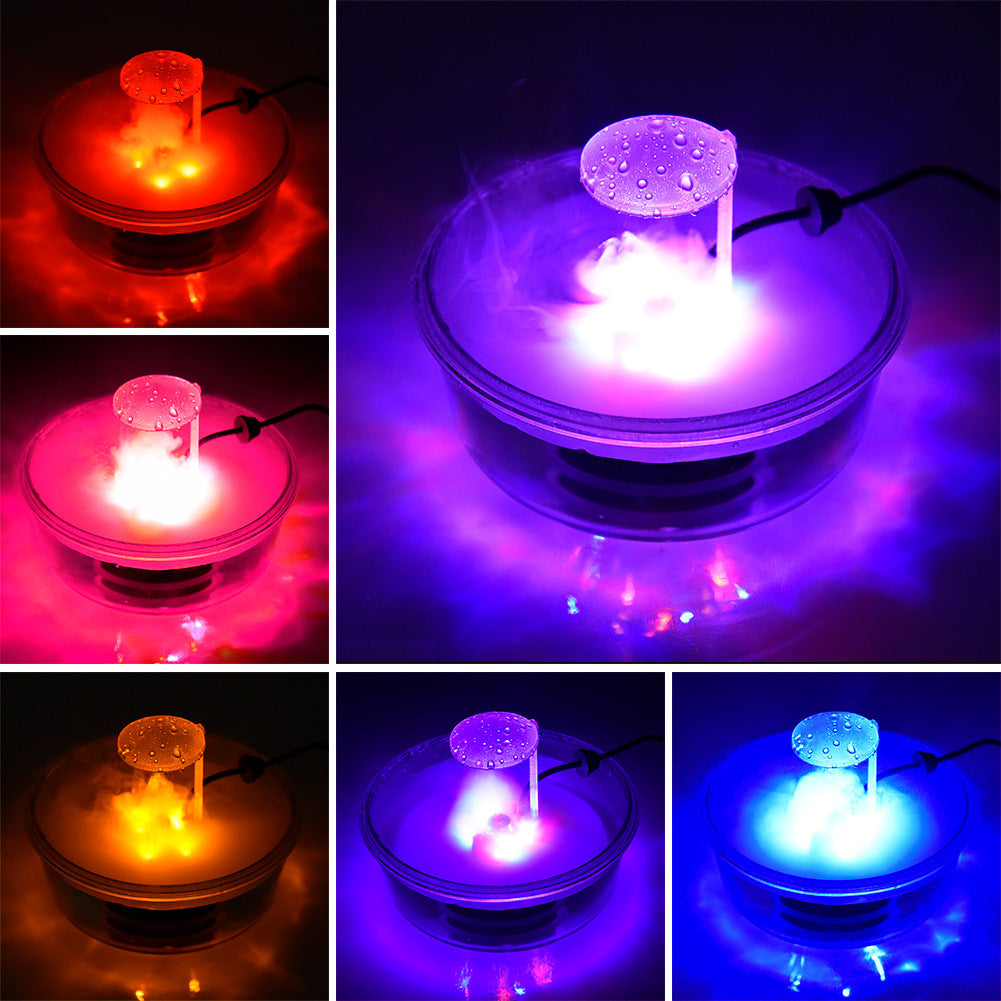 Halloween Mist Maker Indoor Fountain Horror Atmosphere Fogs Maker Small Pond Fogs Machine Atomizer Air Humidifier Holiday Decor PrestigePearls