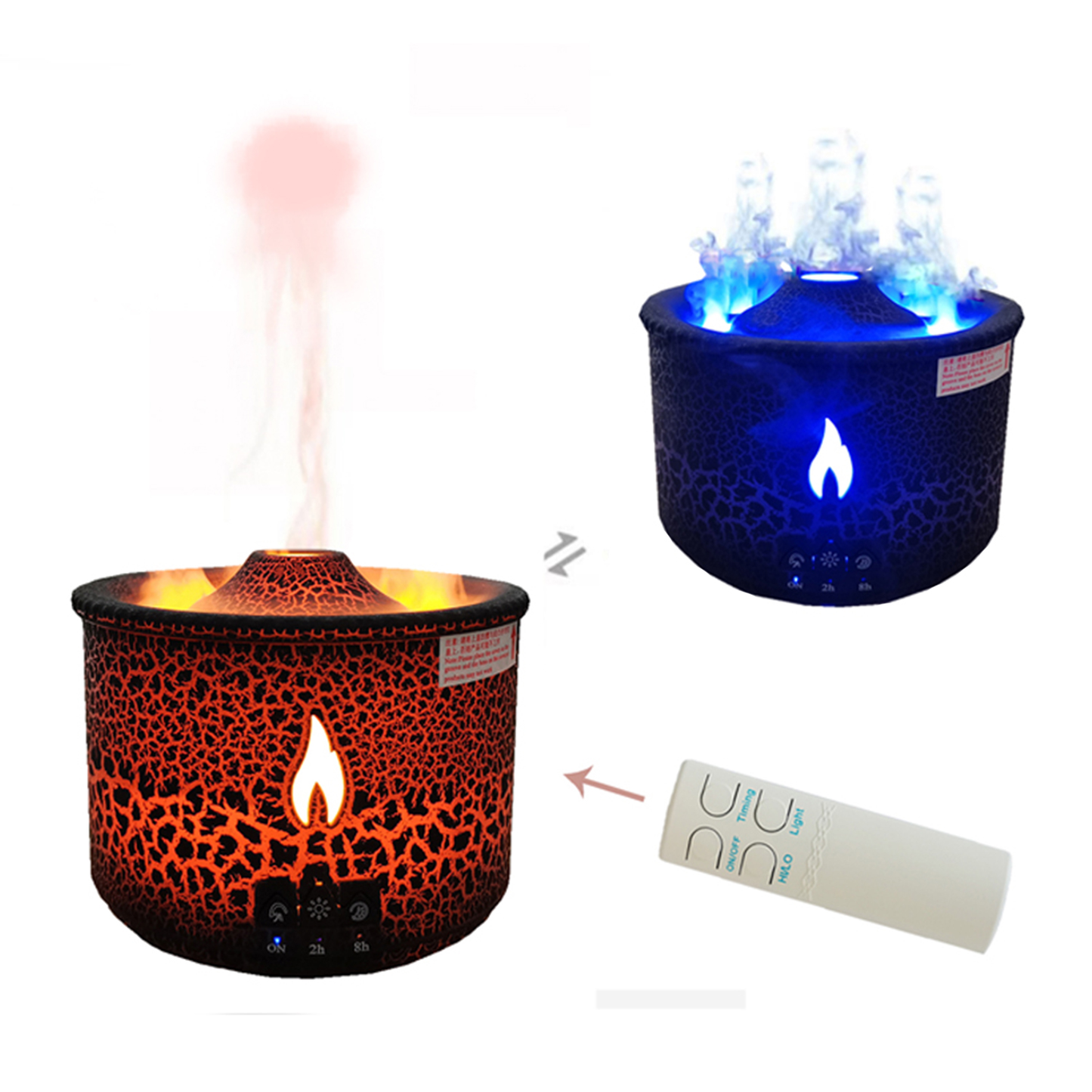 Jellyfish Fire Volcano Humidifier Air Diffuser Wholesale Portable Flame Oil Essential Aroma Mini Volcanic Diffuser - Prestige Pearls