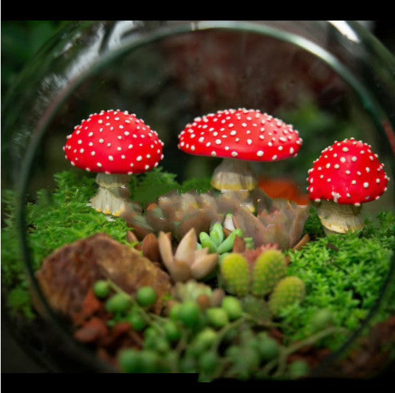 Garden Plant Luminous Mushroom Resin Ornaments PrestigePearls