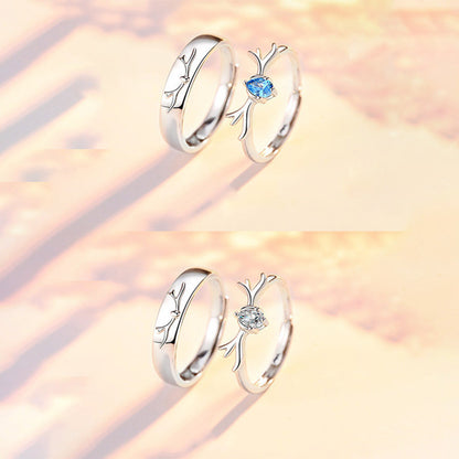 Couple A Pair Of Simple Men And Women Rings - prestigepearls