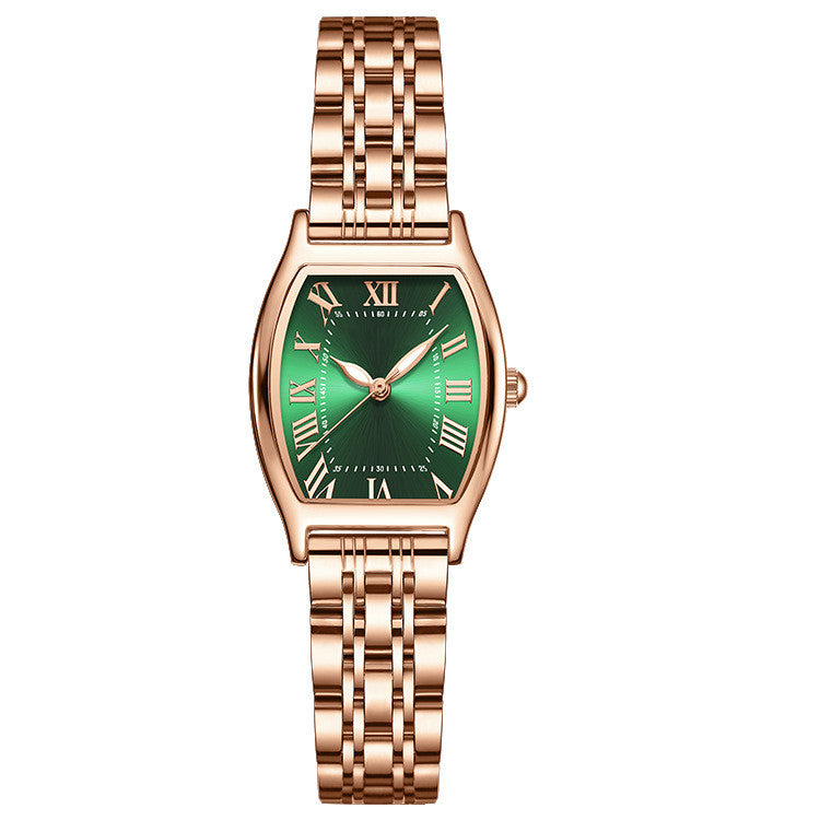 RoseAura Elegance Steel Timepiece__ Women's Fashion Simple Rose Gold Steel Watch PrestigePearls